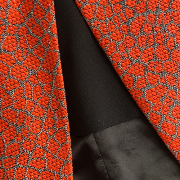 Ted Baker London Pencil Skirt Bright Orange Textured back zip 2 - Picture 3 of 9